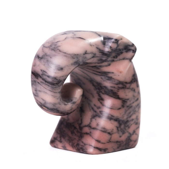 Marble Pink Elephant Statue