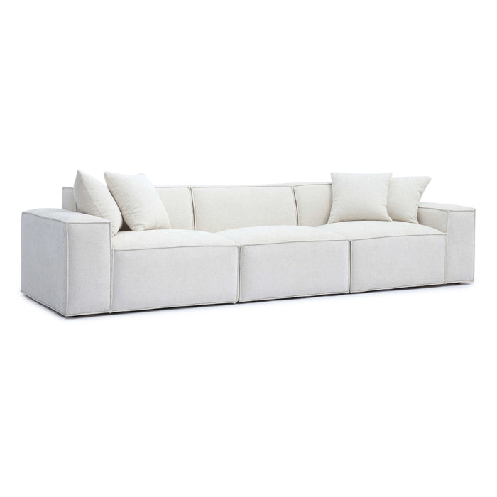 Mindy 115" Performance Chenille Basketweave Modular Sofa