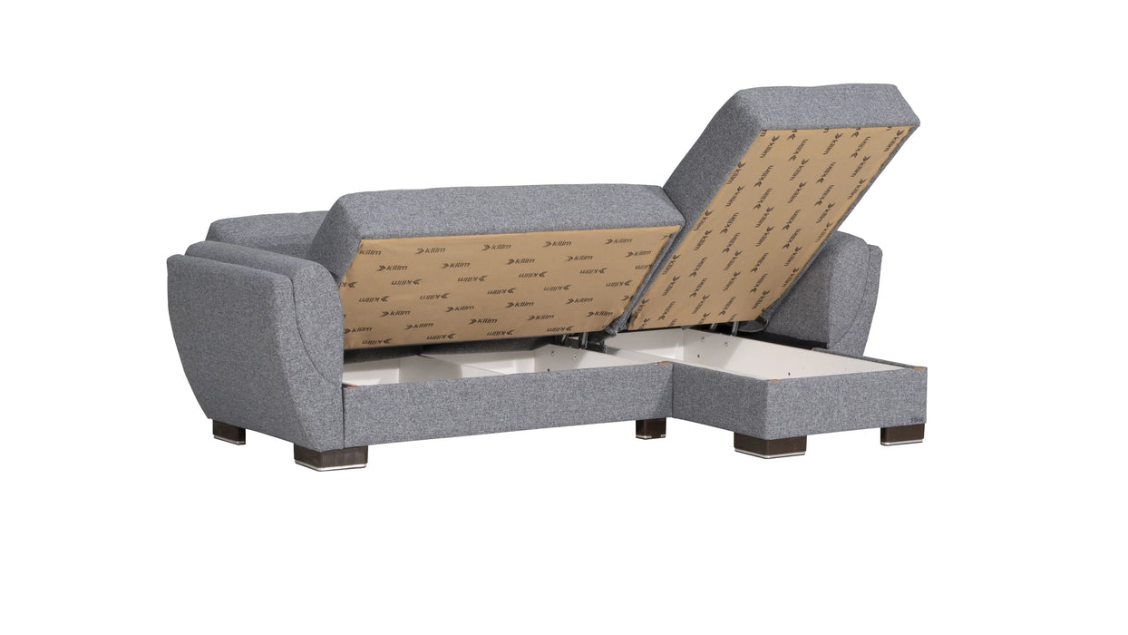 Ottomanson Armada Air Collection Upholstered Convertible Chaise Lounge with Storage