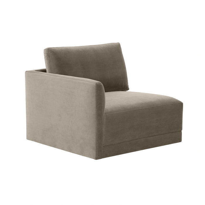 Willow Performance Velvet Modular RAF Corner Chair