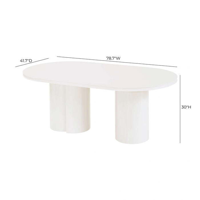 Elora 79" Lacquer Oval Dining Table