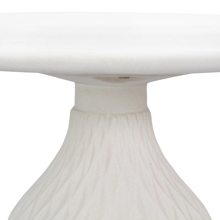 Tulum 27.5" Ivory Concrete Indoor / Outdoor Round Coffee Table