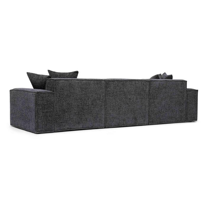 Mindy 115" Performance Chenille Basketweave Modular Sofa