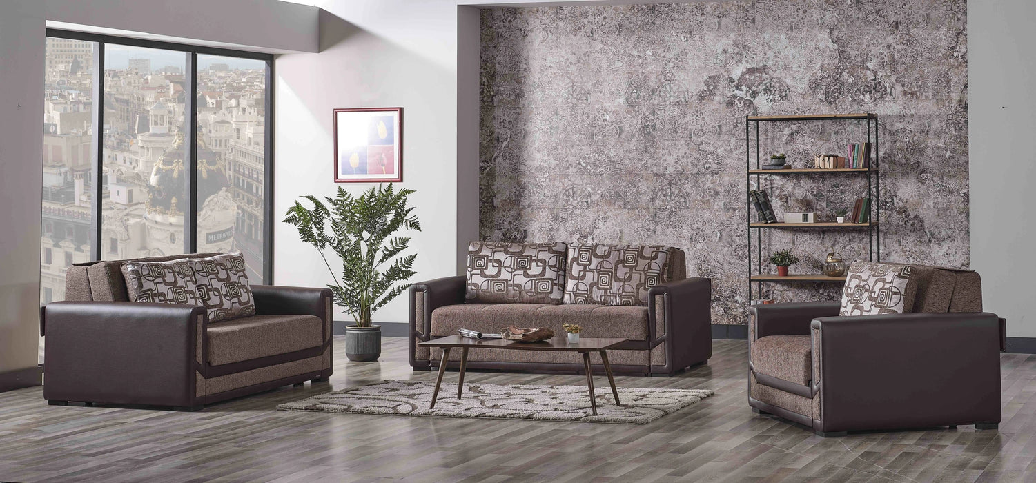 Ottomanson Mondomax Collection Upholstered Convertible Armchair with Storage