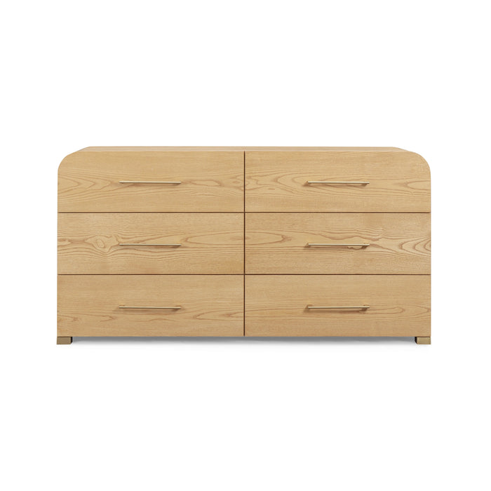 Marissa 62" Ash 6-Drawer Dresser