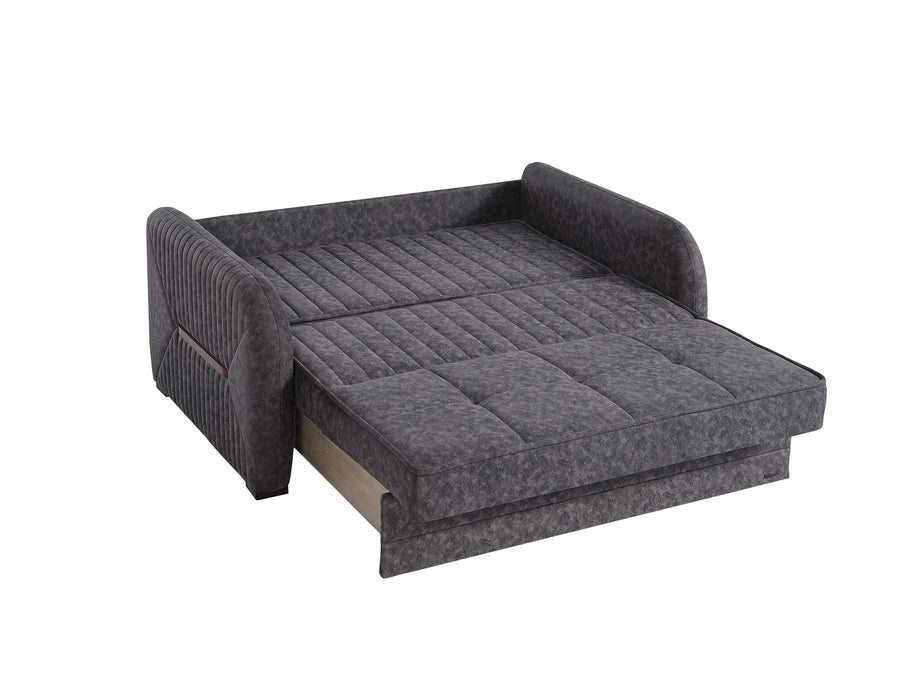 Ottomanson Speedy Collection Upholstered Convertible Loveseat with Storage