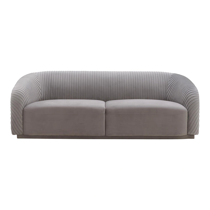 Yara 90.6" Pleated Performance Velvet Sofa