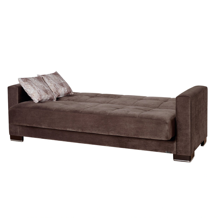 Ottomanson Armada Collection Upholstered Convertible Sofabed with Storage