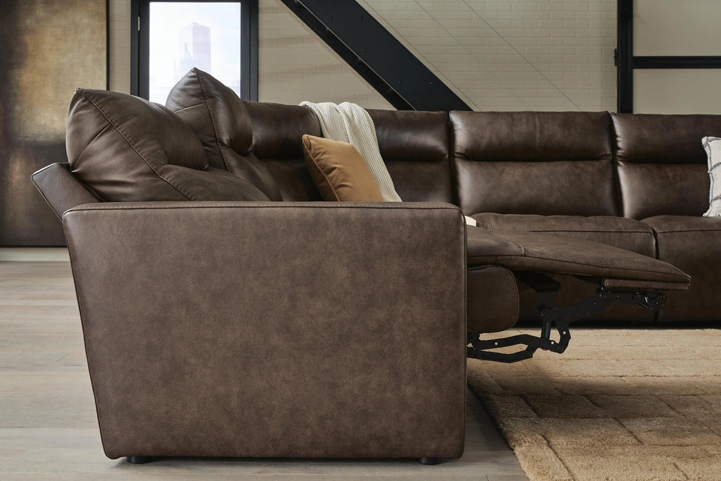 ModZ Power Reclining Sectional with Audio Consoles