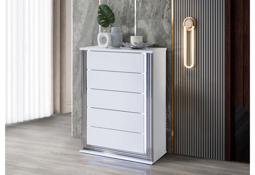 Ylime Smooth White Chest with LED