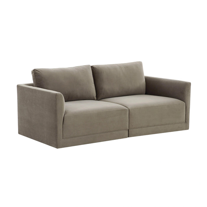 Willow 74" Performance Velvet Modular Loveseat