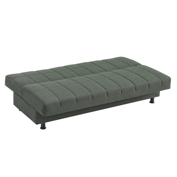 Ottomanson Sasta Collection Convertible Sofabed with Storage, Living Room Furniture, Bedroom Couch For Small Rooms, Studio Apartment Essentials, Black