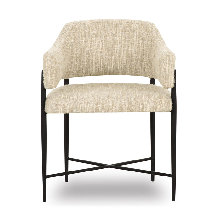 Sezanne Taupe Textured Performance Boucle Dining Chair