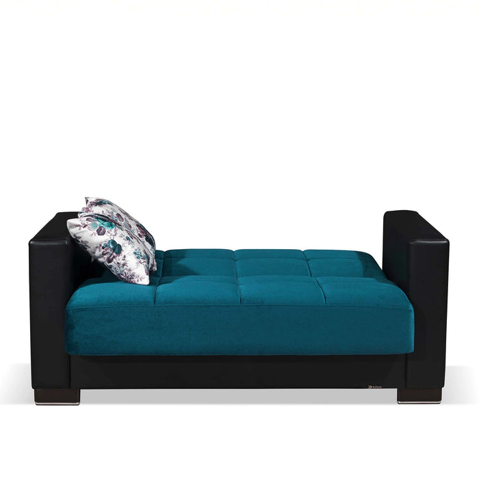 Ottomanson Armada Collection Upholstered Convertible Loveseat with Storage
