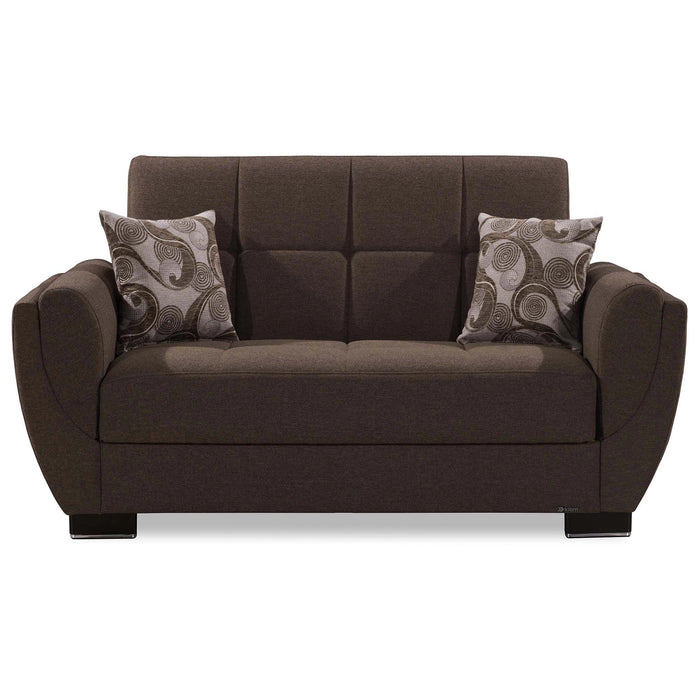 Ottomanson Armada Air Collection Upholstered Convertible Loveseat with Storage