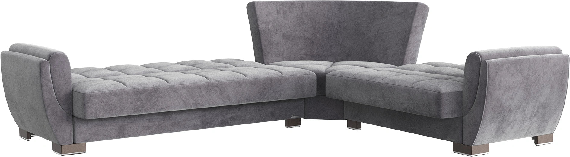 Ottomanson Armada Air Collection Upholstered Convertible Sectional with Storage