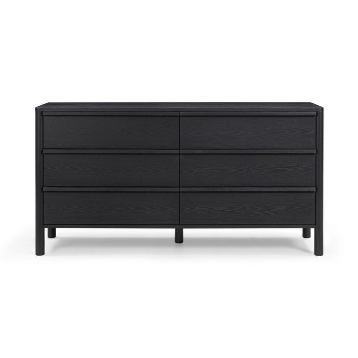 Tyra 62" Ash 6-Drawer Dresser