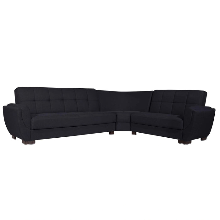 Ottomanson Armada Air Collection Upholstered Convertible Sectional with Storage