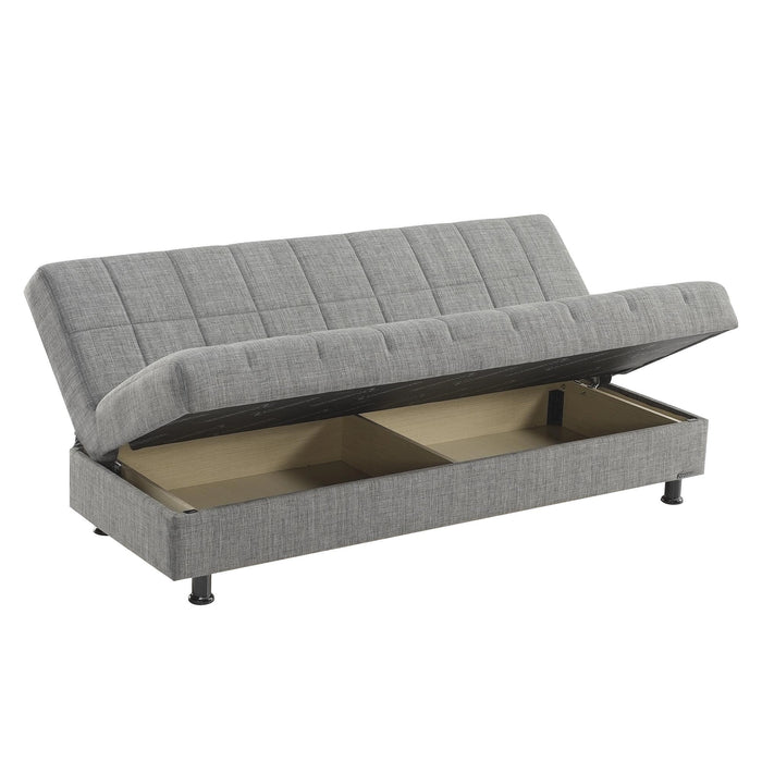Ottomanson Sasta Collection Convertible Sofabed with Storage, Living Room Furniture, Bedroom Couch For Small Rooms, Studio Apartment Essentials, Black