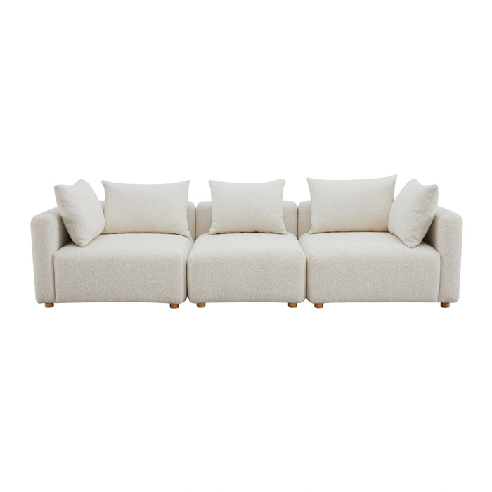 Hangover 112.5" Cream Performance Boucle Sofa