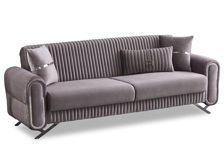Royal Convertible Loveseat Light Grey