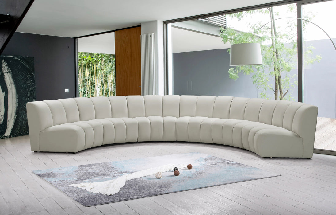 Infinity Cream Velvet 6pc. Modular Sectional