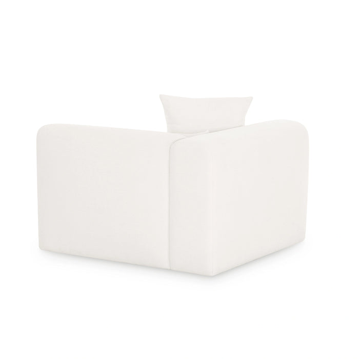 Tarra Cream Performance Chenille Modular Corner Chair