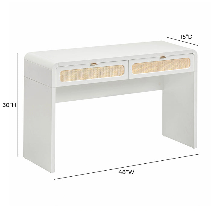 Patty 48" Rattan 2-Drawer Console Desk