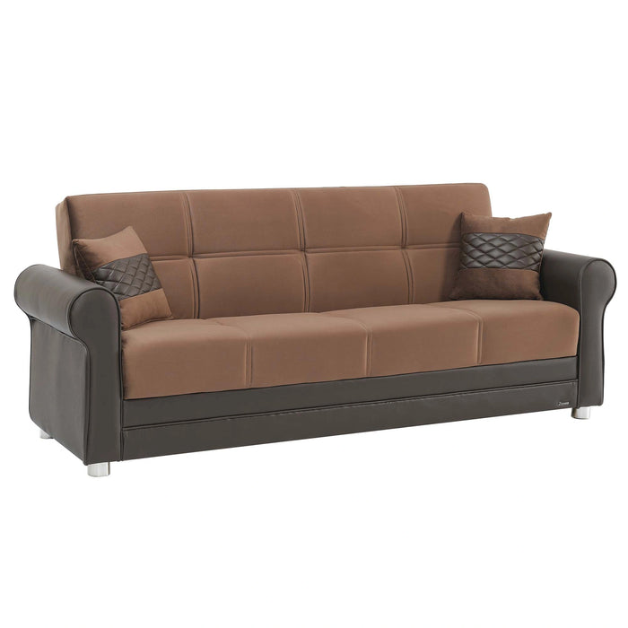 Ottomanson Avalon Collection Upholstered Convertible Sofabed with Storage