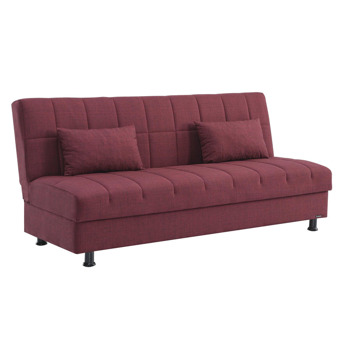 Ottomanson Sasta Collection Convertible Sofabed with Storage, Living Room Furniture, Bedroom Couch For Small Rooms, Studio Apartment Essentials, Black