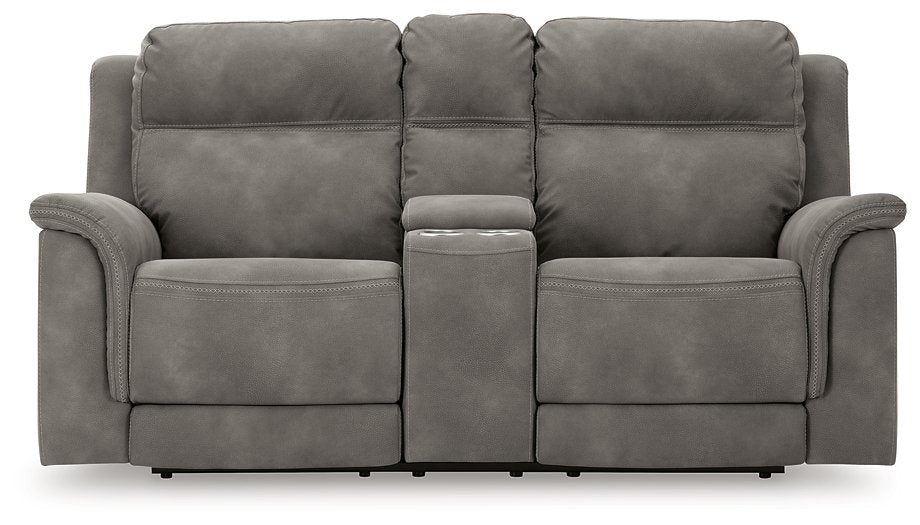 Next-Gen DuraPella Power Reclining Loveseat with Console - Home And Beyond