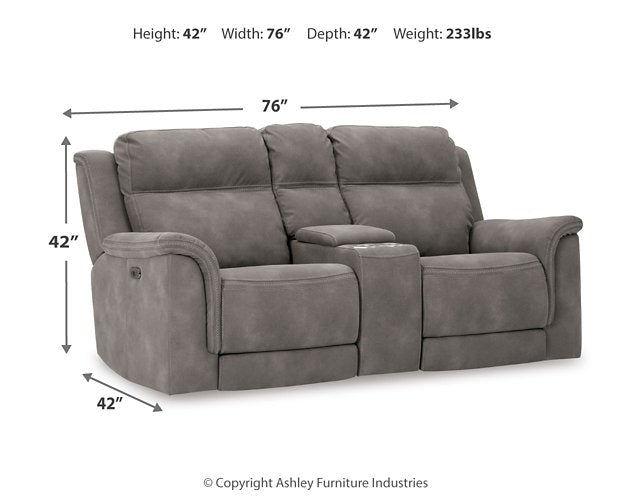 Next-Gen DuraPella Power Reclining Loveseat with Console - Home And Beyond