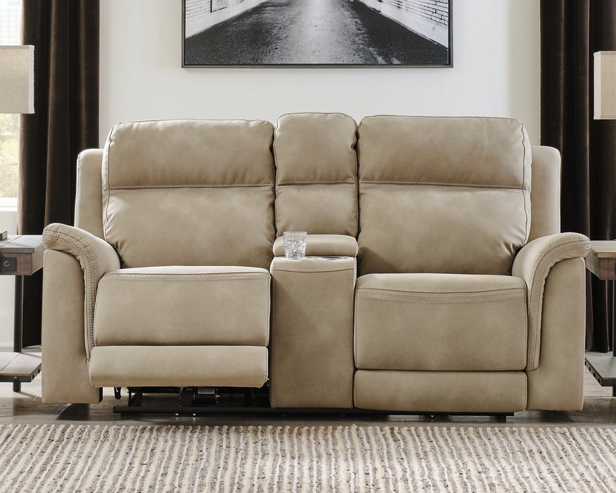 Next-Gen DuraPella Power Reclining Loveseat with Console - Home And Beyond