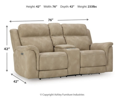 Next-Gen DuraPella Power Reclining Loveseat with Console - Home And Beyond