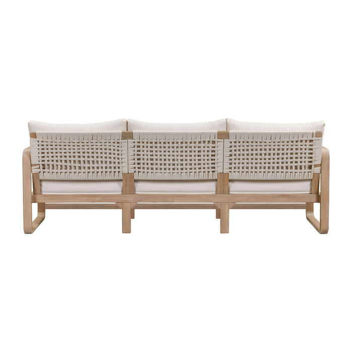 Palata 84" Cream Performance Fabric Outdoor Sofa