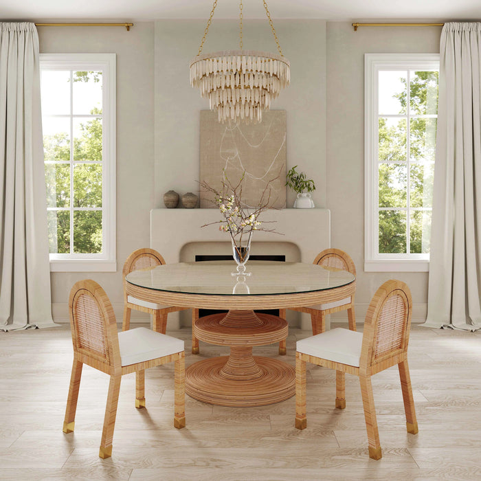 Amara Cream Contract-Grade Linen Dining Chair