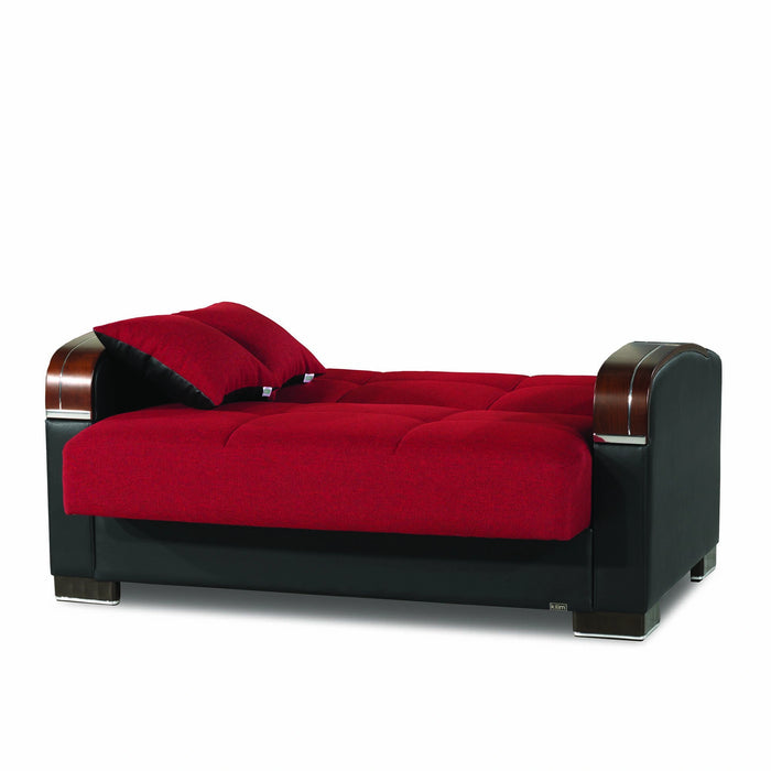 Ottomanson Mobimax Collection Upholstered Convertible Loveseat with Storage