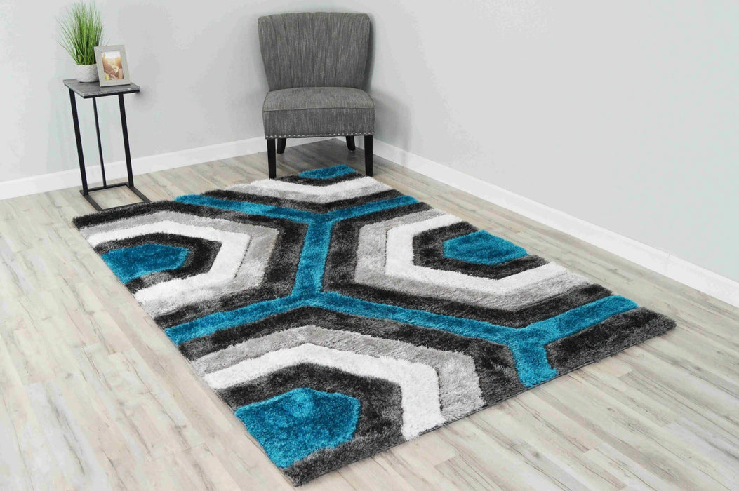 6485 Turquoise - 4D Shaggy