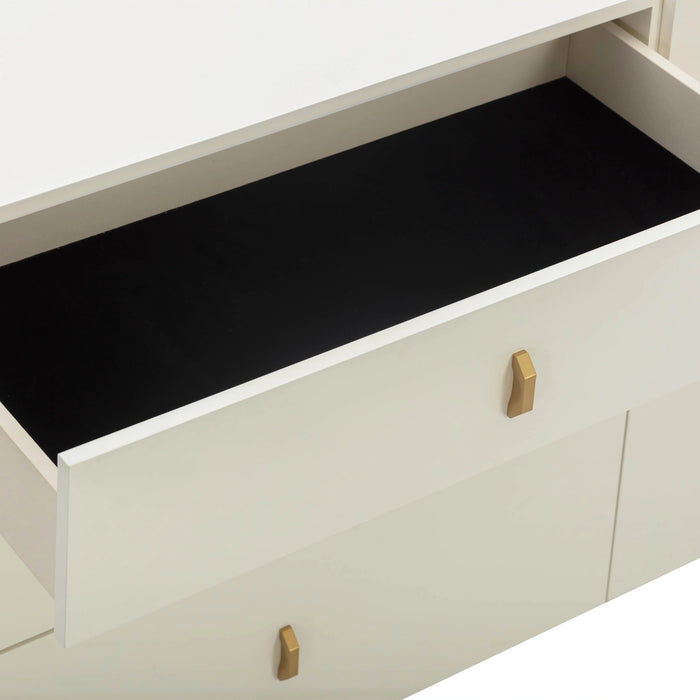 Collins 56" Cream 6-Drawer Dresser