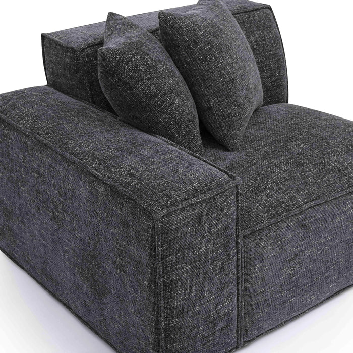 Mindy Performance Chenille Basketweave Modular Corner Chair