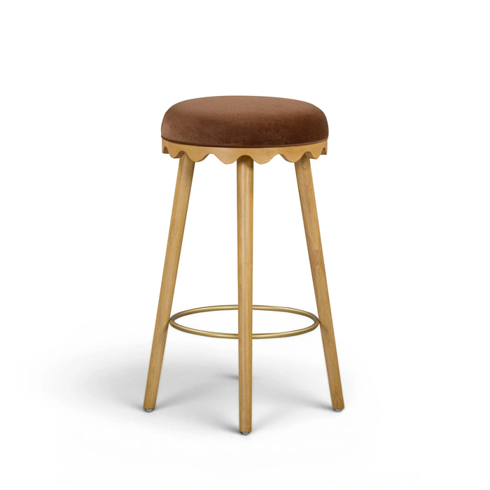 Oodle Performance Vegan Mohair Bar and Counter Stool