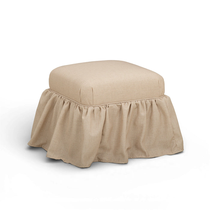 Gertrude Performance Linen Skirted Ottoman