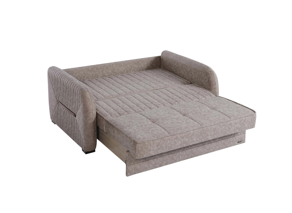 Ottomanson Speedy Collection Upholstered Convertible Loveseat with Storage