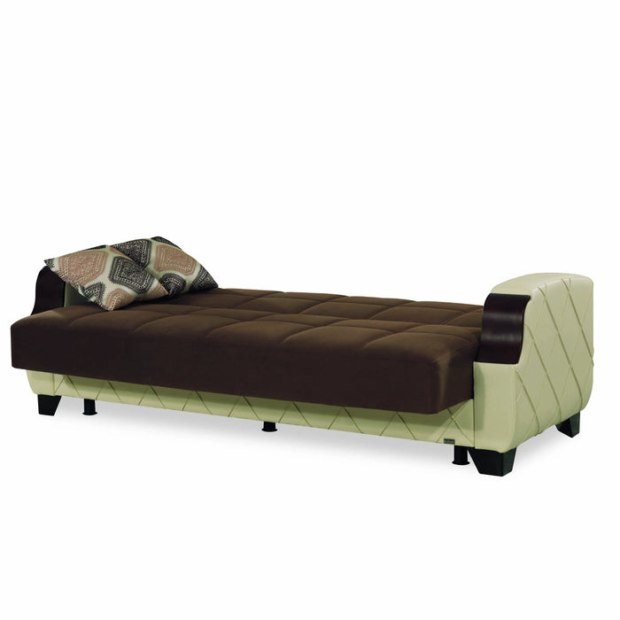 Ottomanson Molina Collection Upholstered Convertible Sofabed with Storage