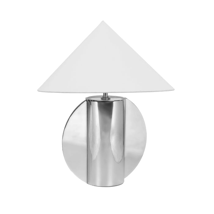 Geo Semi-Circled Chrome Table Lamp