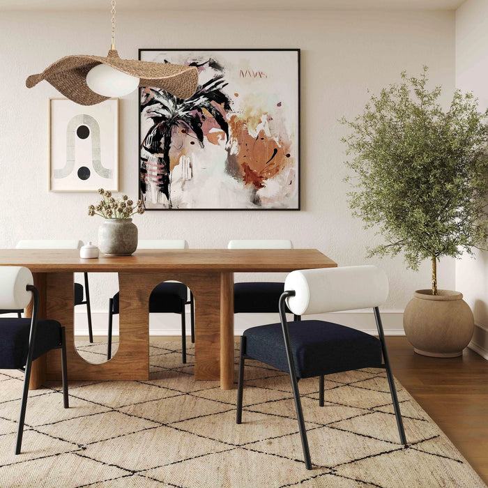 Satra 92" Walnut Rectangular Dining Table