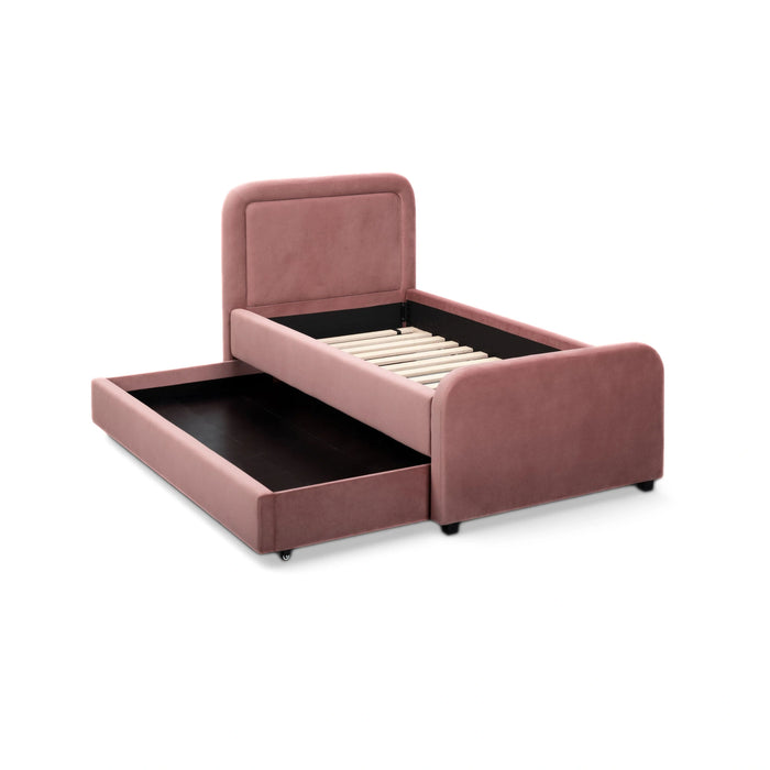 Briella Performance Velvet Trundle Bed in Twin