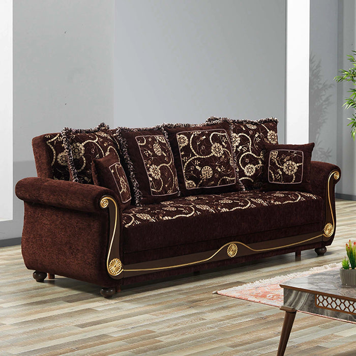 Ottomanson Americana Collection Upholstered Convertible Sofabed with Storage