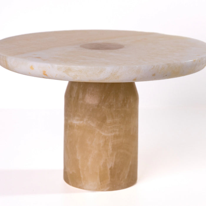Yellow Onyx Marble Cakestand