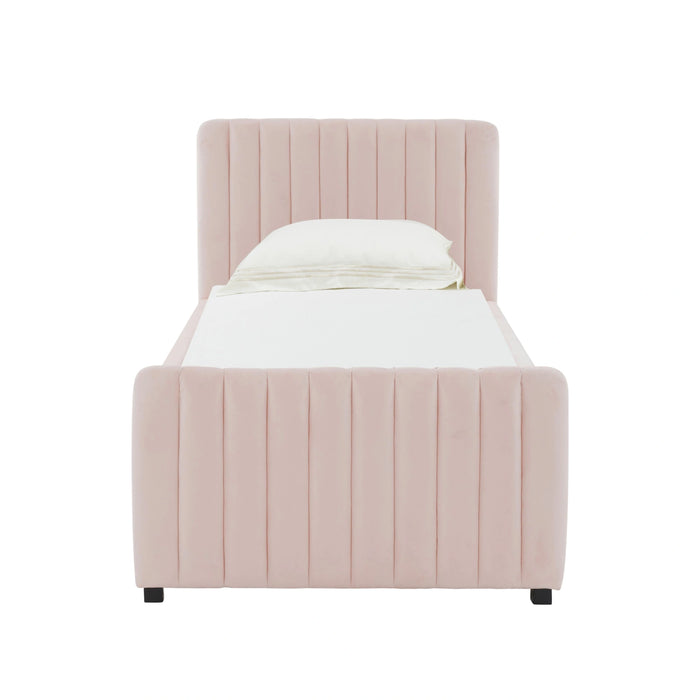Angela Performance Velvet Trundle Bed in Twin